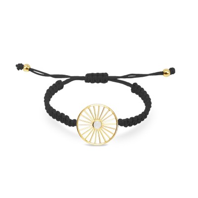 Wheel of Fortune Woven Bracelet, 14K Yellow Gold