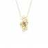 Honey Bee Necklace, Yellow Gold Plated 925° Sterling Silver, Small