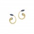 Horn of Plenty Stud Earrings, Yellow Gold Plated 925° Sterling Silver