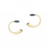 Horn of Plenty J Earrings, Yellow Gold Plated 925° Sterling Silver