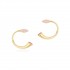 Horn of Plenty J Earrings, Yellow Gold Plated 925° Sterling Silver