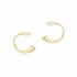 Horn of Plenty J Earrings, Yellow Gold Plated 925° Sterling Silver