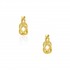 Knot of Hercules Drop Earrings, Yellow Gold Plated 925° Sterling Silver