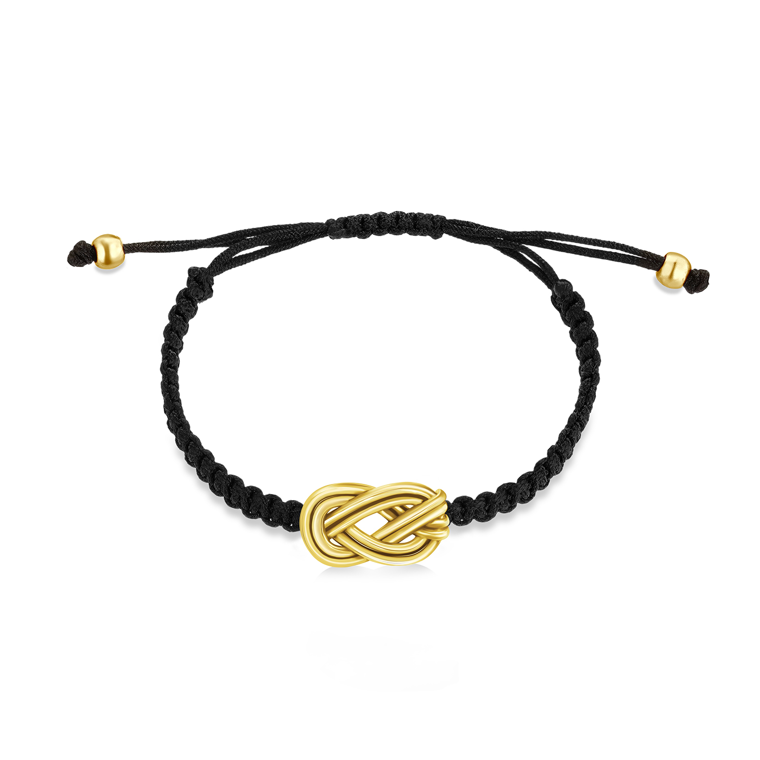 Knot of Hercules Bracelet Yellow Gold Plated 925 Sterling Silver