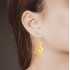 Meander Drop Earrings, Yellow Gold Plated 925° Sterling Silver