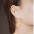 Spiral of Life Double Drop Earrings, Yellow Gold Plated 925° Sterling Silver