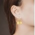 Spiral of Life Drop Earrings, Yellow Gold Plated 925° Sterling Silver, Sandblasted