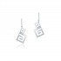 Meander Drop Earrings, 925° Sterling Silver