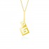 Meander Pendant, 14K Yellow Gold