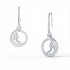 Pomegranate Drop Earrings, 14K White Gold