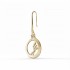 Pomegranate Drop Earrings, 14K Yellow Gold