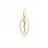Rod of Asclepius Drop Earrings, Yellow Gold Plated 925° Sterling Silver