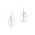 Rod of Asclepius Drop Earrings, 925° Sterling Silver