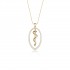 Rod of Asclepius Pendant, Yellow Gold Plated 925° Sterling Silver