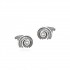Spiral of Life Stud Earrings, Oxidized 925° Sterling Silver