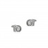 Spiral of Life Stud Earrings, Oxidized 925° Sterling Silver, Small