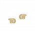 Spiral of Life Stud Earrings, Yellow Gold Plated 925° Sterling Silver, Small