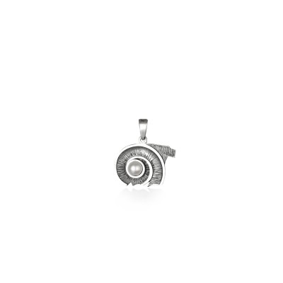 Spiral of Life Pendant, Oxidized 925° Sterling Silver, Small