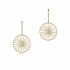 Wheel of Fortune Drop Earrings, Yellow Gold Plated 925° Sterling Silver