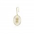Wheel of Fortune Drop Earrings, Yellow Gold Plated 925° Sterling Silver