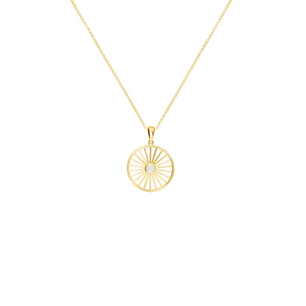 Wheel of Fortune Pendant, Yellow Gold Plated 925° Sterling Silver, Small