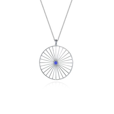 Wheel of Fortune Pendant, 14K White Gold, Large