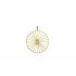Wheel of Fortune Pendant, Yellow Gold Plated 925° Sterling Silver, Large