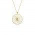 Wheel of Fortune Pendant, Yellow Gold Plated 925° Sterling Silver, Large